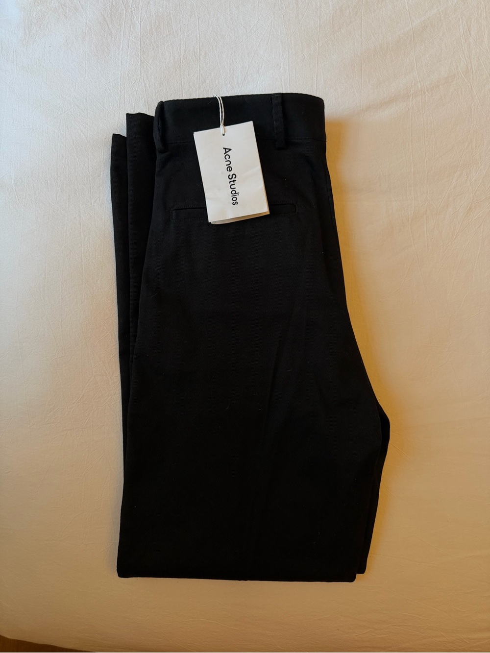Acne Studios Women’s Black canvas Trousers Sz 46
